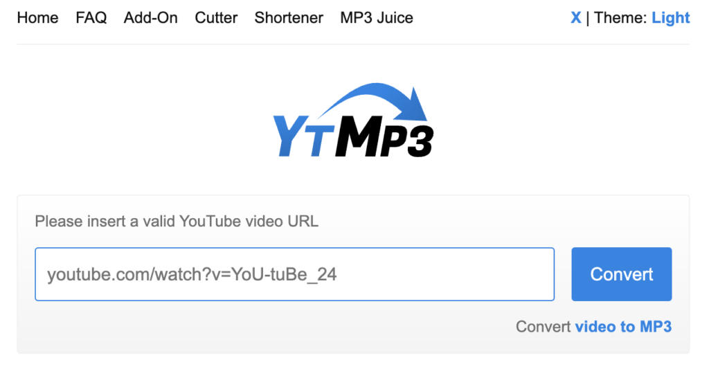 Free YouTube audio download software YTMP3