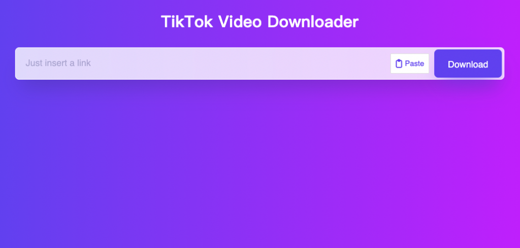 Ssstik's TikTok Video Downloader Homepage