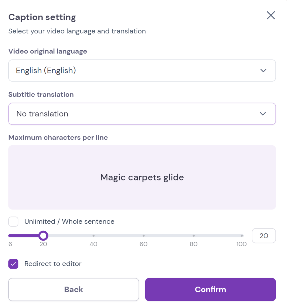 Zeemo Video Subtitling and Translation Interface