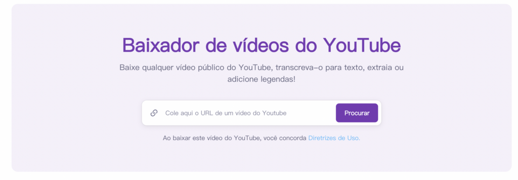 baixador de videos do YouTube