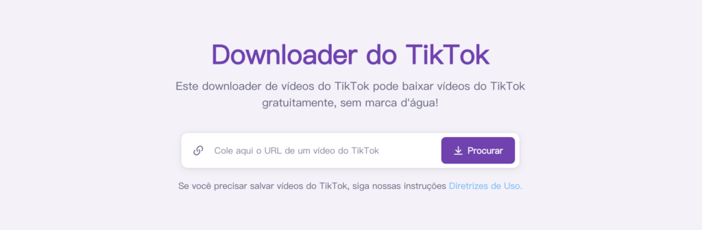 Cole o link para baixar vídeo do tiktok
