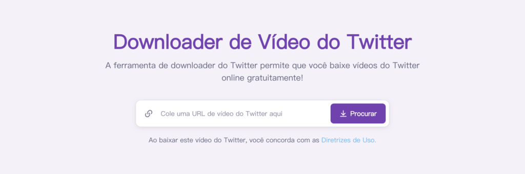 Cole o link para baixar vídeo do Twitter