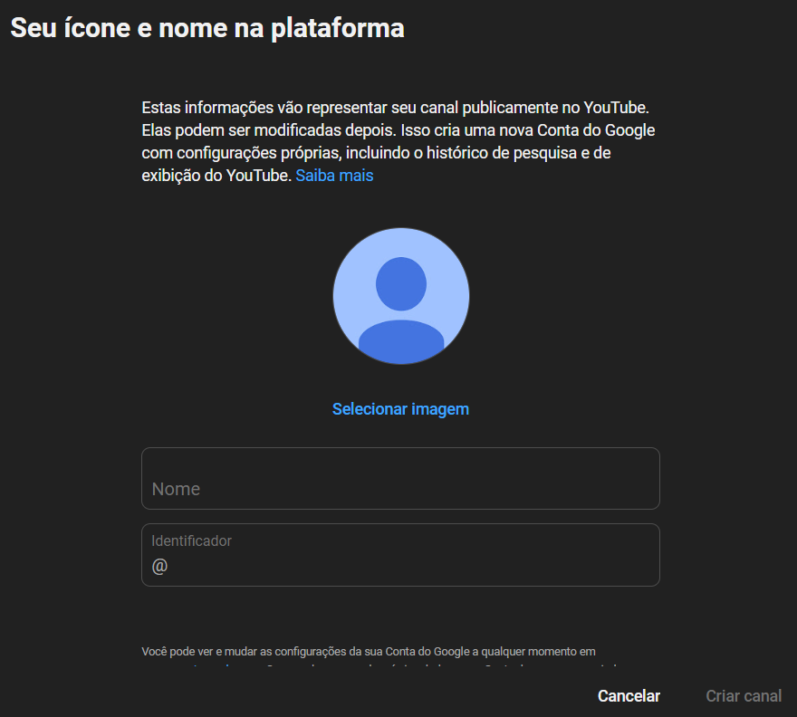 Exibição de informações pessoais