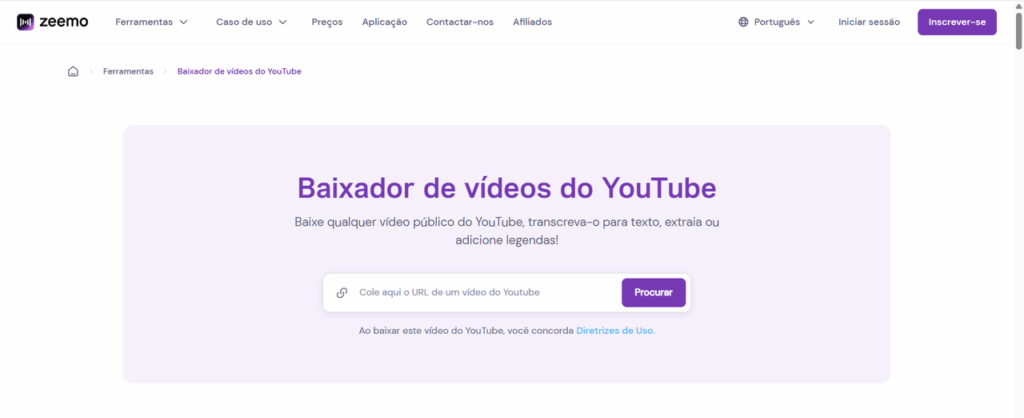 baixador de videos do youtube