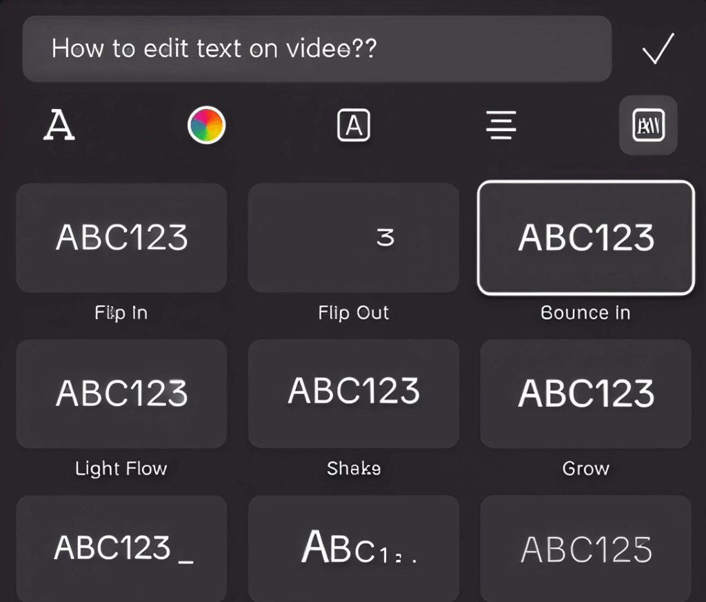 TikTok interface for manually entering captions