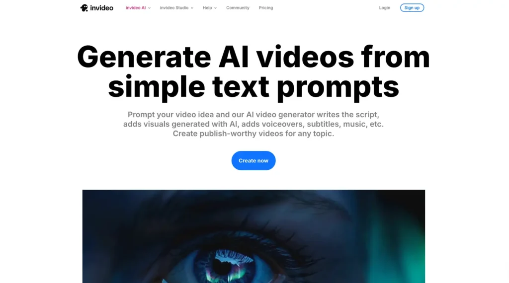InVideo's AI video generator